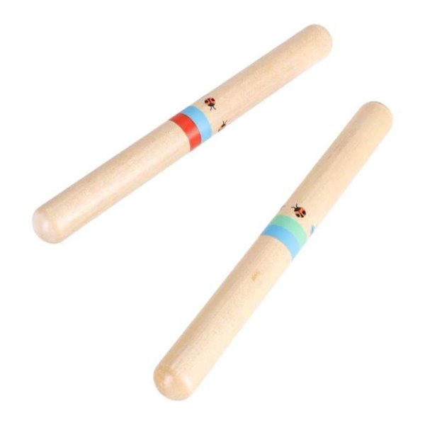 Musikinstrumentenset aus Holz für Kinder mit Triangel, Rhythmusstäben, Mundharmonika und Guiro Musikinstrumentenset aus Holz für Kinder mit Triangel, Rhythmusstäben, Mundharmonika und Guiro