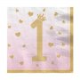 Servietten - 1. Geburtstag - Rosa/Gold - 20er-Pack Servietten - 1. Geburtstag - Rosa/Gold - 20er-Pack