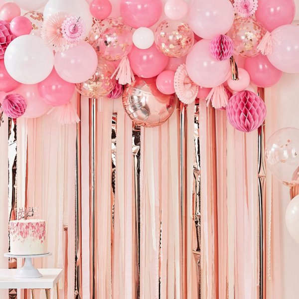 Ballonbogen-Set - mit Quasten - Blush