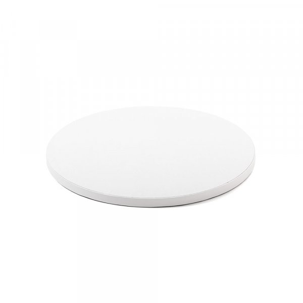 Dicke Kuchenform - Rund, weiß mit glattem Rand - 1,2 cm dick, 40 cm Durchmesser Dicke Kuchenform - Rund, weiß mit glattem Rand - 1,2 cm dick, 40 cm Durchmesser