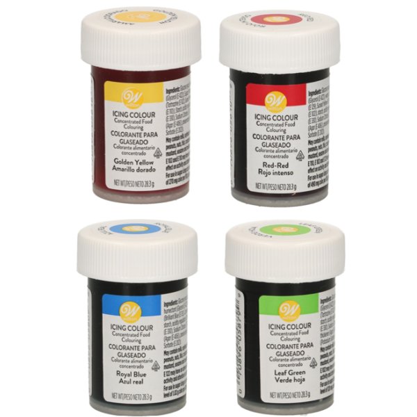 Nudeln in verschiedenen Farben - Wilton - Blau, Rot, Gelb, Grün - 4 x 28 g Nudeln in verschiedenen Farben - Wilton - Blau, Rot, Gelb, Grün - 4 x 28 g