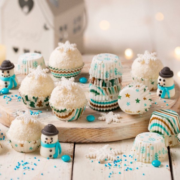 Mini-Muffinformen - 100er-Pack - Weihnachtsmotiv Mini-Muffinformen - 100er-Pack - Weihnachtsmotiv
