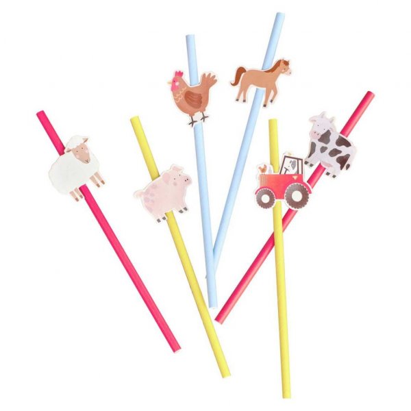Strohhalme - Nutztiere - 16er-Pack Strohhalme - Nutztiere - 16er-Pack
