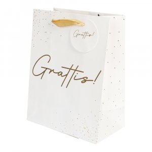 Geschenktüte - Herzlichen Glückwunsch - Weiß Geschenktüte - Herzlichen Glückwunsch - Weiß
