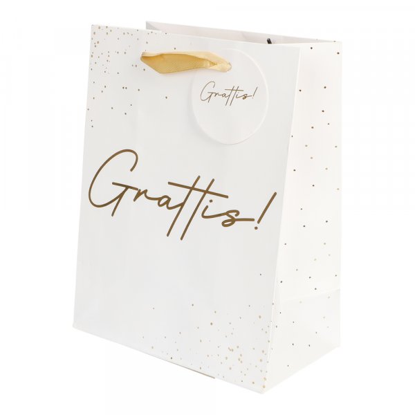 Geschenktüte - Herzlichen Glückwunsch - Weiß Geschenktüte - Herzlichen Glückwunsch - Weiß