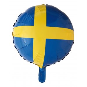 Folienballon - Schweden - Rund - 46 cm Folienballon - Schweden - Rund - 46 cm
