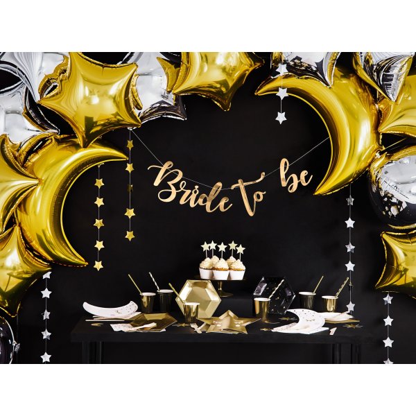 Dessertteller - Sparkle - Schwarz/Gold - 6er-Pack