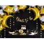 Dessertteller - Sparkle - Schwarz/Gold - 6er-Pack
