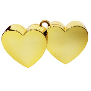 Ballongewicht - Doppelherz - Gold Ballongewicht - Doppelherz - Gold