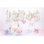 Folienballon Nummer 4 Einhorn - Mix