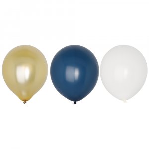 Ballons - Mix - Gold/Blau/Weiß - 8 Stück Ballons - Mix - Gold/Blau/Weiß - 8 Stück