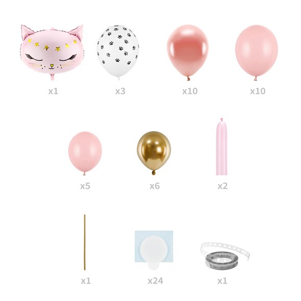 Ballonsule - Cat Party - Pink