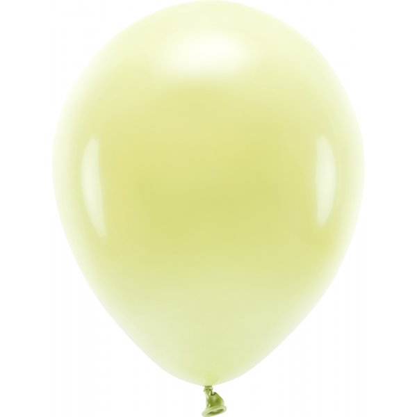 Einfarbige Luftballons - Eco 30 cm - Hellgelb - 10er-Pack