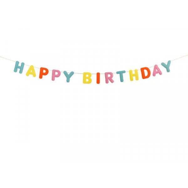 Girlande - Alles Gute zum Geburtstag - Stoff - 3 m