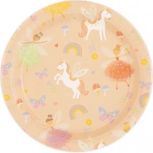 Pappteller - Einh�rner & Prinzessinnen - 18 cm Durchmesser - 6er-Pack