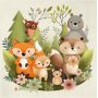 Servietten - Freunde des Waldes - 10er-Pack
