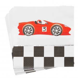 Servietten - Auto mit Silberfolie 16er-Pack (33x33 cm) Servietten - Auto mit Silberfolie 16er-Pack (33x33 cm)
