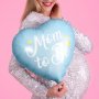 Folienballon - Blaues Herz - werdende Mama