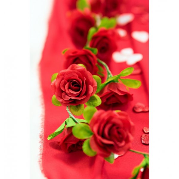 Blumengirlande - Rote Rosen - 2,2 m Blumengirlande - Rote Rosen - 2,2 m