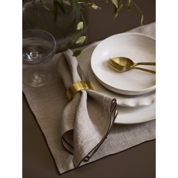 Celine Serviette 45 x 45 cm - Dunkles Nougat