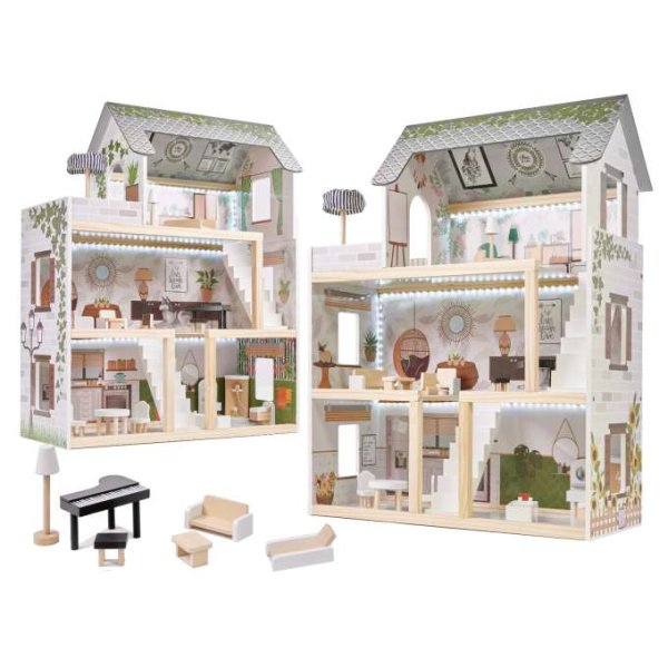 Puppenschrank LULILO FLORO Boho mit LED-Beleuchtung, 78 cm, Holz Puppenschrank LULILO FLORO Boho mit LED-Beleuchtung, 78 cm, Holz