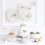Wanddekoration - Blumen - Wei - 5er-Pack
