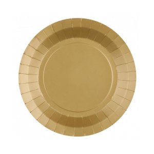 Pappteller - Mattgold - 22 cm - 10er-Packung Pappteller - Mattgold - 22 cm - 10er-Packung