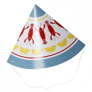 Partyhüte - Krabben - Hellblau/Rot - 4er-Pack Partyhüte - Krabben - Hellblau/Rot - 4er-Pack