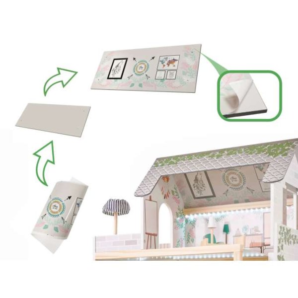 Puppenschrank LULILO FLORO Boho mit LED-Beleuchtung, 78 cm, Holz Puppenschrank LULILO FLORO Boho mit LED-Beleuchtung, 78 cm, Holz