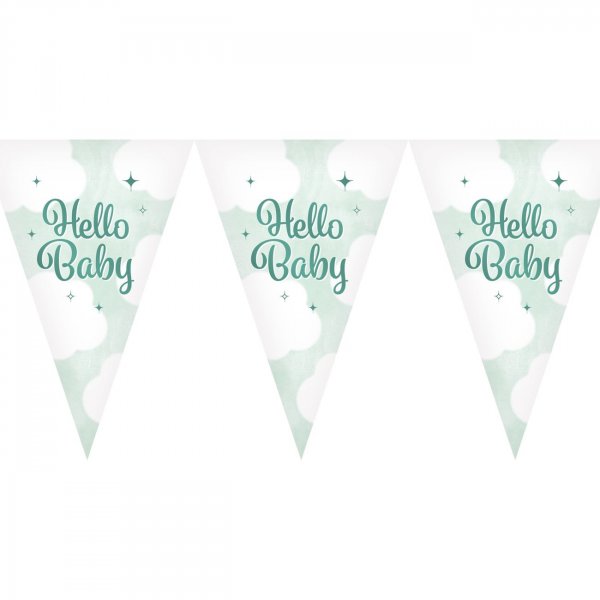 Girlande Hello Baby Mintgrün - 10 m Girlande Hello Baby Mintgrün - 10 m