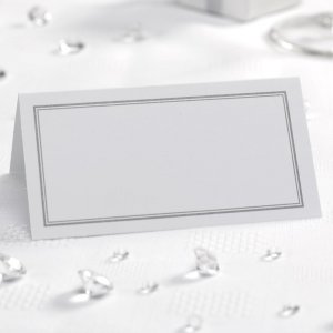 Platzierungskarten - 50er-Pack - Weiß/Silber Platzierungskarten - 50er-Pack - Weiß/Silber