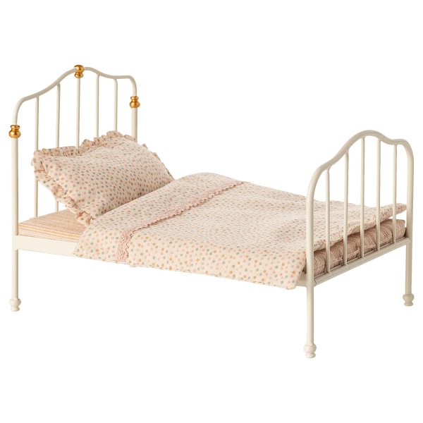 Bett - Maileg - Wei�/Rosa