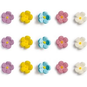 Zuckerblumen - Blattfarben - 1 cm - 30 Stk Zuckerblumen - Blattfarben - 1 cm - 30 Stk