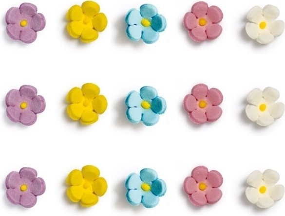 Zuckerblumen - Blattfarben - 1 cm - 30 Stk Zuckerblumen - Blattfarben - 1 cm - 30 Stk