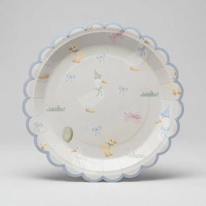 Pappteller - Geburtstagsente - 22 cm - Lavendelblau - 8er-Pack Pappteller - Geburtstagsente - 22 cm - Lavendelblau - 8er-Pack