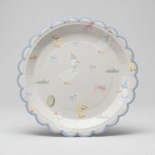 Pappteller - Geburtstagsente - 22 cm - Lavendelblau - 8er-Pack Pappteller - Geburtstagsente - 22 cm - Lavendelblau - 8er-Pack