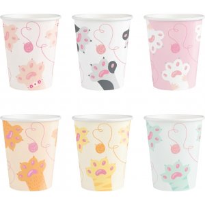 Pappbecher - Pastellkatzen - 6er-Pack Pappbecher - Pastellkatzen - 6er-Pack