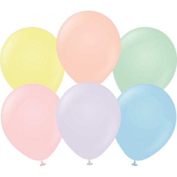 Luftballons einfarbig - Premium 30 cm - Mix Macaron-Farben