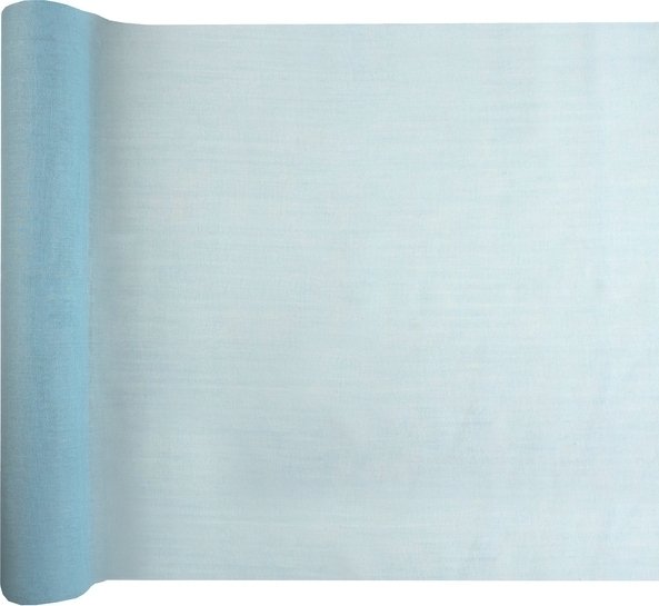 Tischl�ufer aus Musselinstoff - Hellblau - 5 Meter
