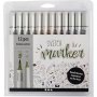 Bleistifte - Skizzenmarker - 12er-Pack - matte Farben