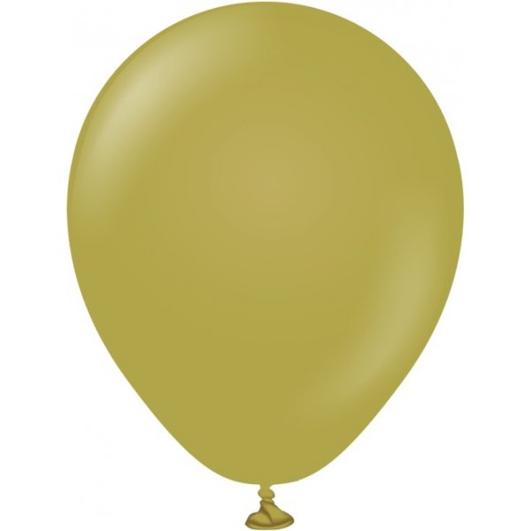 Mini-Luftballons schlicht - Premium 13 cm - Oliv