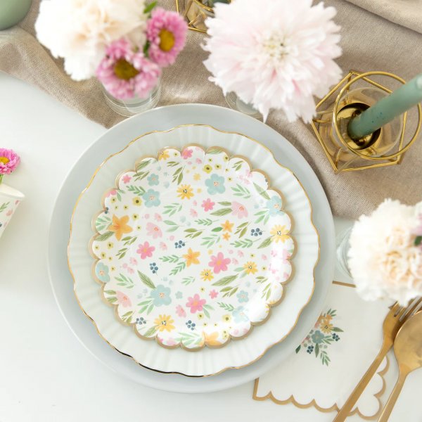 Pappteller - Wildblumen - 18 cm Durchmesser - 6er-Pack Pappteller - Wildblumen - 18 cm Durchmesser - 6er-Pack