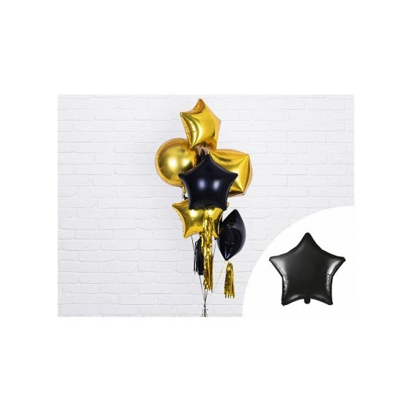 Schwarzer Folienballonstern