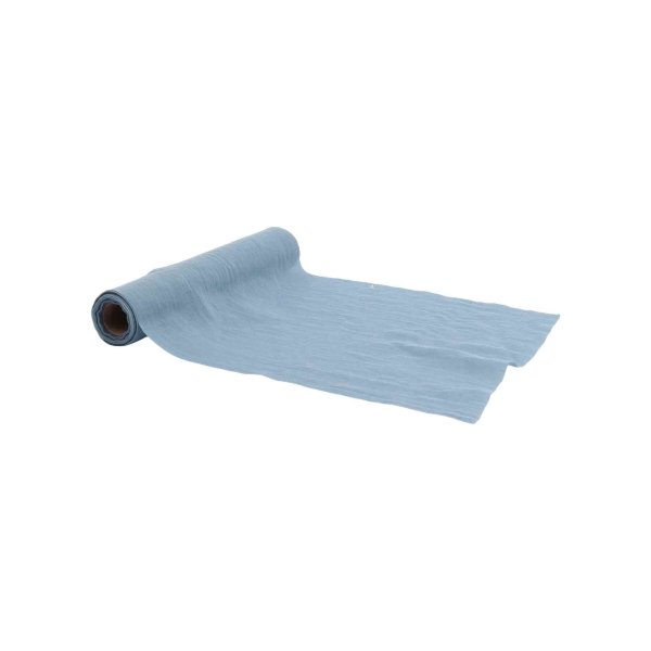 Tischläufer aus Stoff - Blau - 28 cm x 5 m Tischläufer aus Stoff - Blau - 28 cm x 5 m