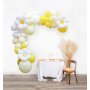 Ballonbogen mit Blumen - Gelb & Weiß Ballonbogen mit Blumen - Gelb & Weiß