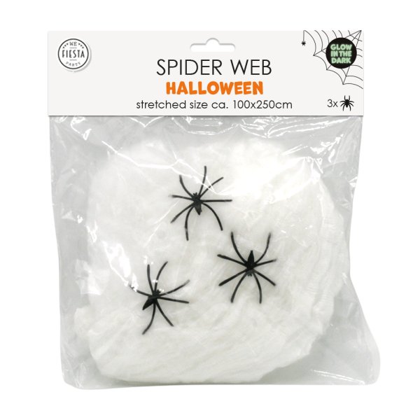 Spinnennetz mit 3 Spinnen - Leuchtend Spinnennetz mit 3 Spinnen - Leuchtend
