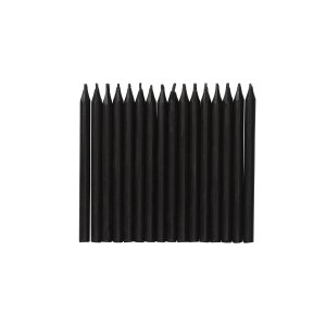 Tortenkerzen - Schwarz - 7,5 cm lang - 16 Stück Tortenkerzen - Schwarz - 7,5 cm lang - 16 Stück