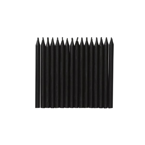 Tortenkerzen - Schwarz - 7,5 cm lang - 16 St�ck