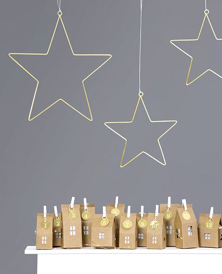 Metallsterne - 2er-Pack Gold Metallsterne - 2er-Pack Gold