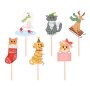 Tortenaufsätze - Weihnachtsmotiv - Tiere - 6er-Pack Tortenaufsätze - Weihnachtsmotiv - Tiere - 6er-Pack